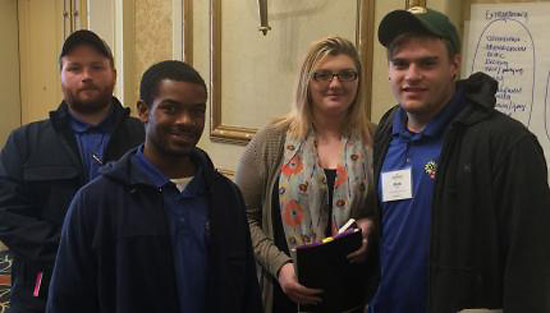 From left: Jacob Killmon, Chad Tisdale, Katie Stevens, and Alex Rohr attended a 3-day training session in Philadelphia