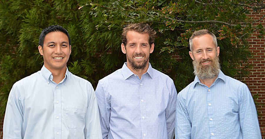From left: Jerel Gutierrez, DDS, Caleb Conrad, DMD, and Josh Curling, DDS. Drs. Curling and Guitierrez are glad to welcome Dr. Conrad to the team as their practice expands.