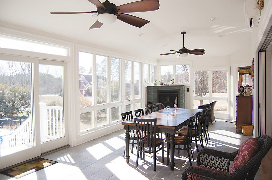 This porch was converted into a gorgeous sunroom to host family gatherings