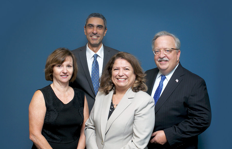 The shareholders of Jones CPA Group. <br>From left: Assistant Vice President Cathy C. Nadeau; Vice President/COO Ali E. Gunbeyi; <BR>Assistant Vice President Nellie M. Green; President/CEO Stephen M. Jones  <BR>Photo courtesy Knox Studios