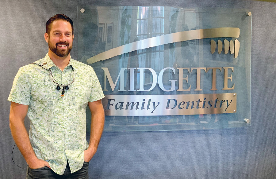 Dr. Ryan Shuck,  who recently joined the team at Midgette Family Dentistry, <BR>was attracted to the practice by its atmosphere of familial warmth and openness.