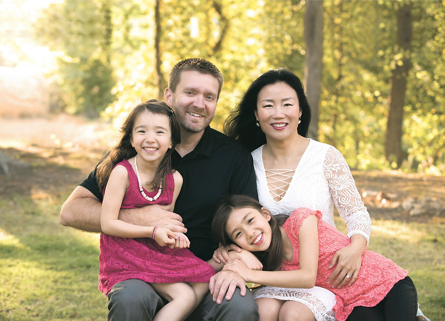 Neil and Lily Carson with their daughters, Eliana and Mira <BR>Photo by Timorah Beales Photography