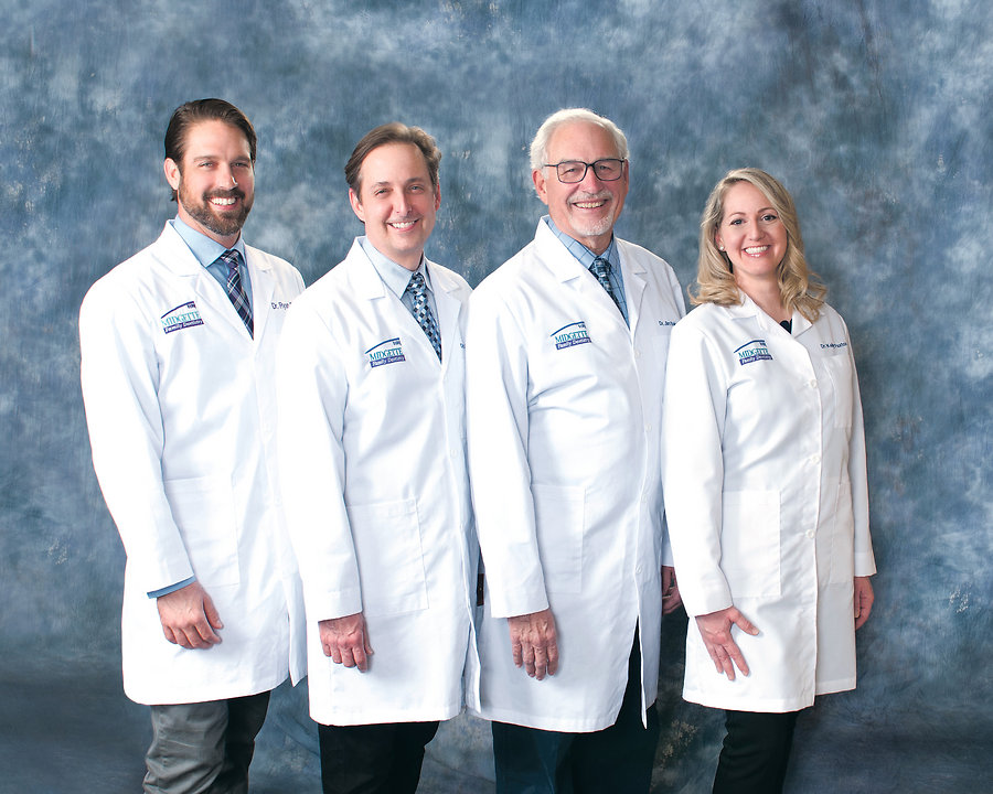 Drs. Ryan Shuck, Brian Midgette, James Baker, and Kelly Paxton