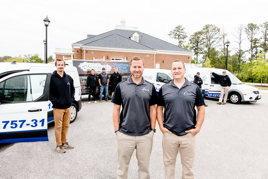 George Spence and Adam Wallace backed by the staff and fleet of Chesapeake Pest Control