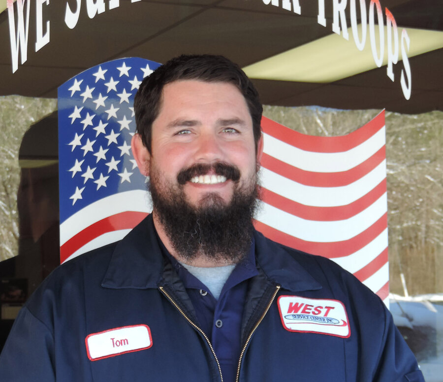 Tom West, General Manager and Shop Foreman of West Service Center in Chesapeake