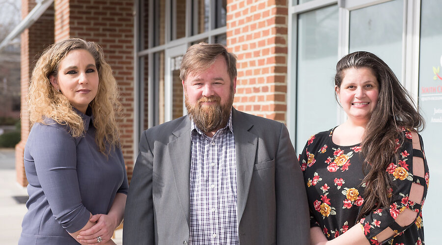 From left: Amanda Snow MSN, PMHNP-BC, Justin Ray, MSN, PMHNP-BC, and Practice Manager Christy Woolridge