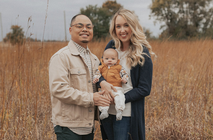 Dr. Quiling with her husband, Jonathan, and their son Jadon